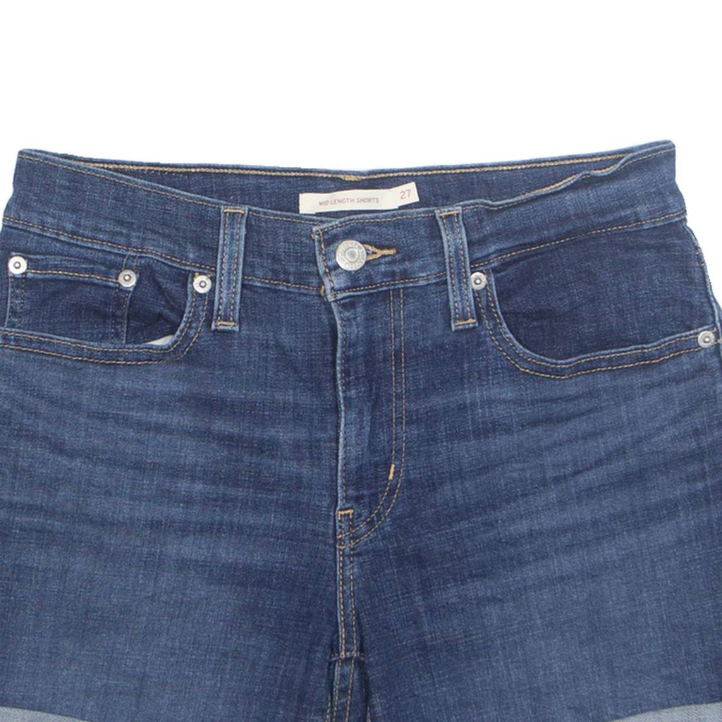 LEVI'S Turn Up Womens Denim Shorts Blue S W27