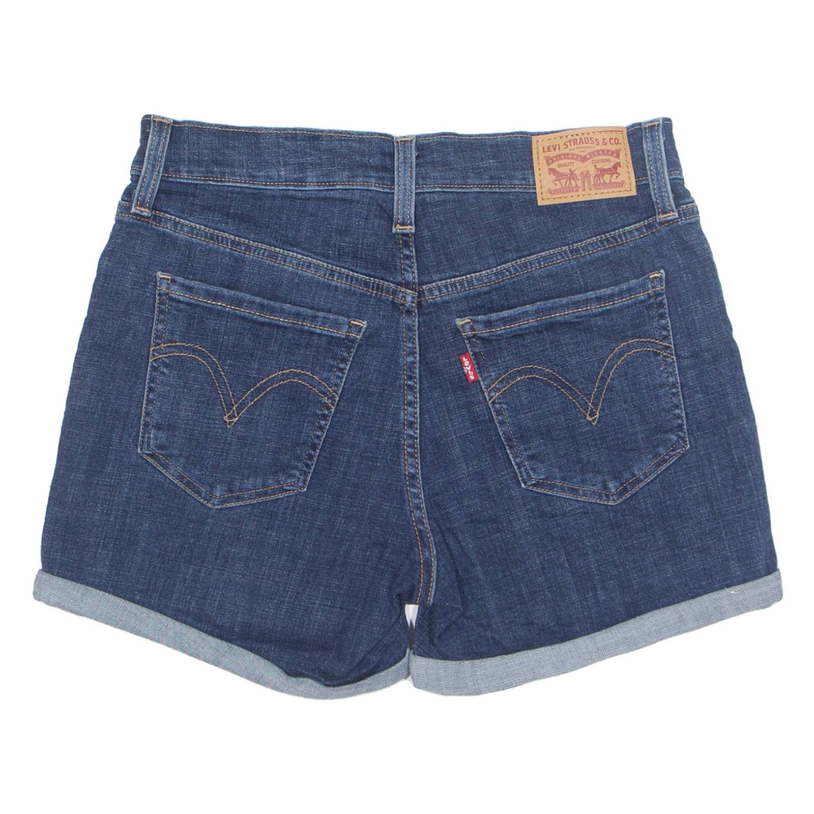 LEVI'S Turn Up Womens Denim Shorts Blue S W27