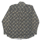 NATURAL ISSUE Mens Shirt Black Crazy Pattern Long Sleeve M