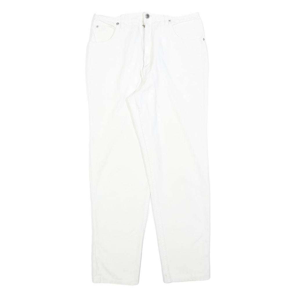 SYLVANIA FASHION Womens White Regular Fit Straight Denim Jeans W28 L28 Cotton