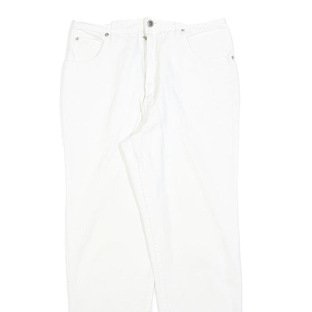 SYLVANIA FASHION Womens White Regular Fit Straight Denim Jeans W28 L28 Cotton