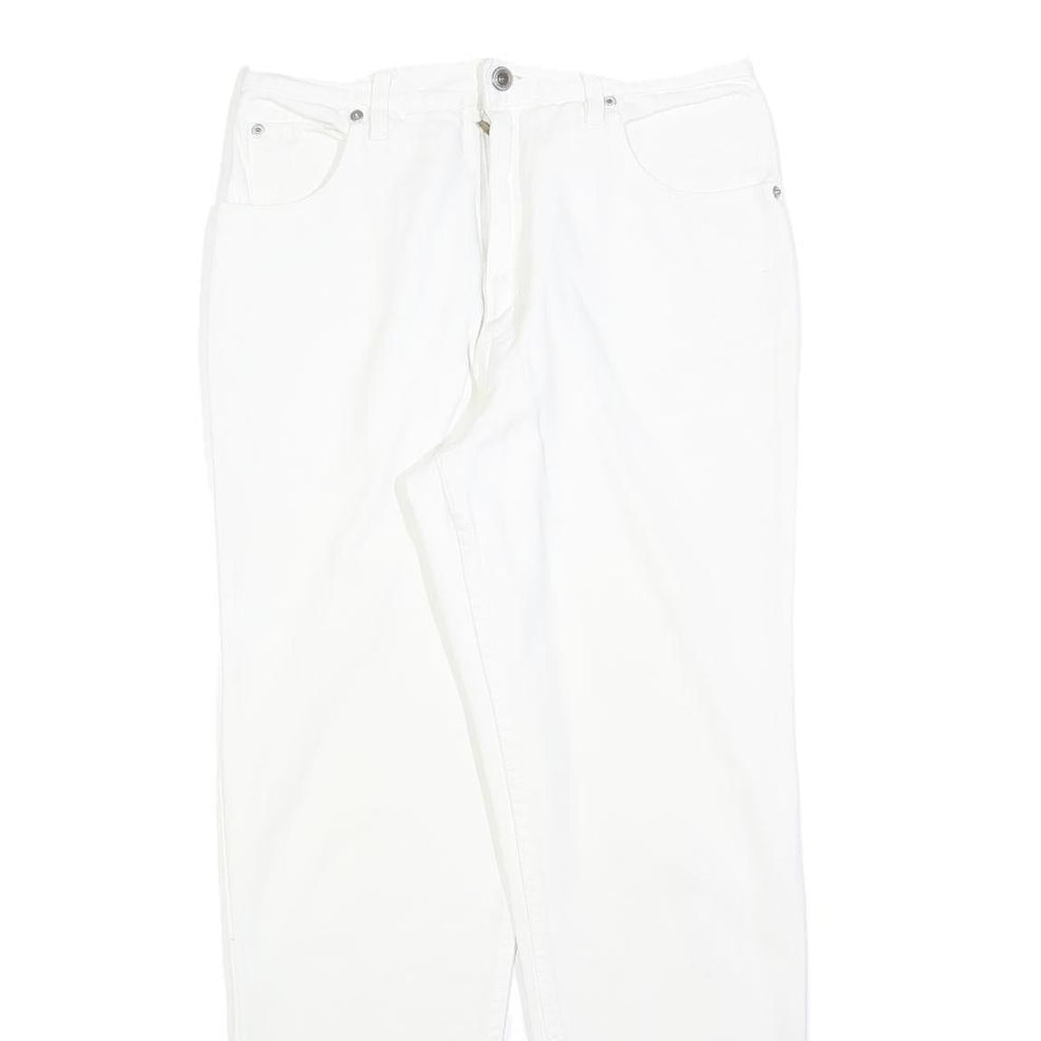 SYLVANIA FASHION Womens White Regular Fit Straight Denim Jeans W28 L28 Cotton