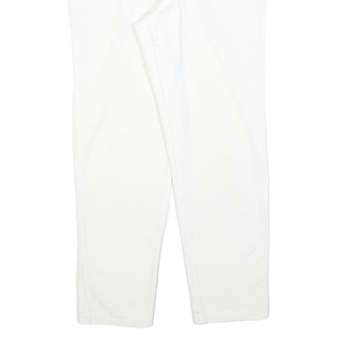 SYLVANIA FASHION Womens White Regular Fit Straight Denim Jeans W28 L28 Cotton