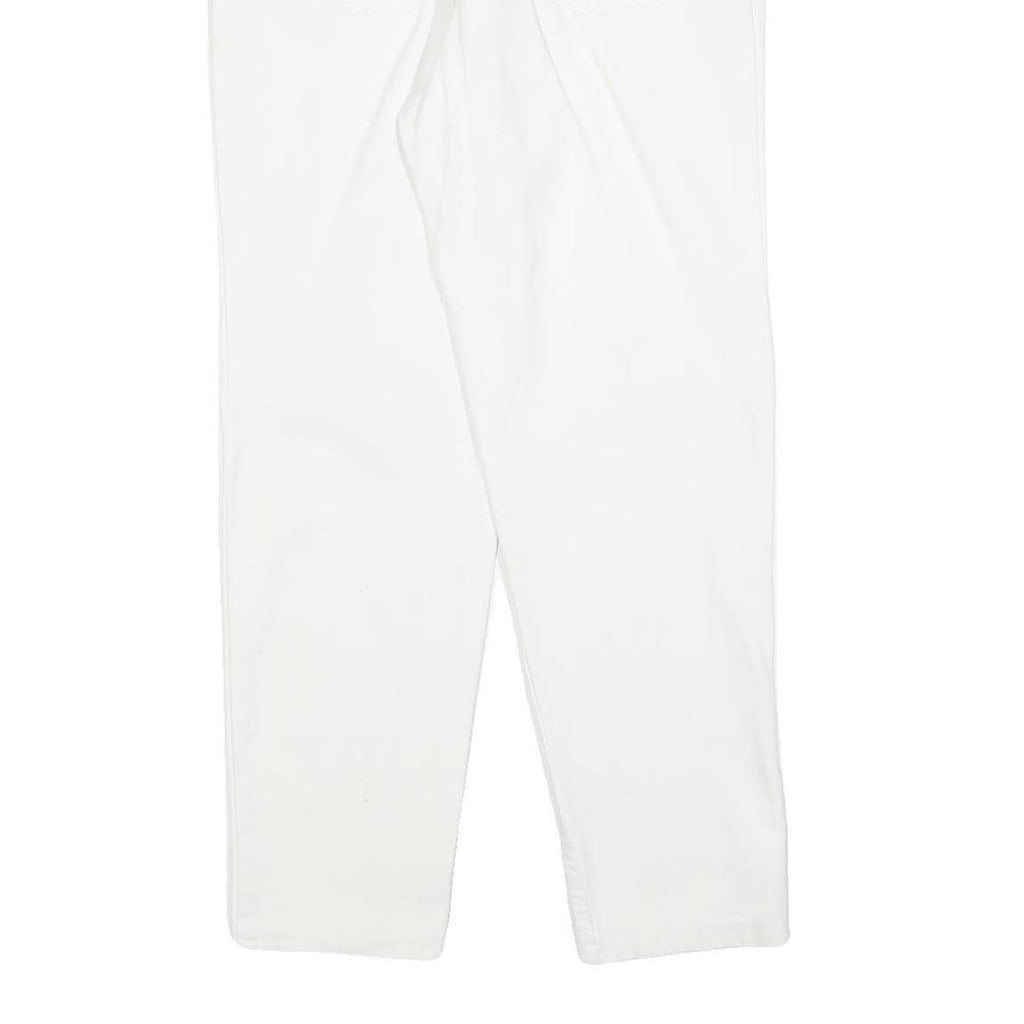 SYLVANIA FASHION Womens White Regular Fit Straight Denim Jeans W28 L28 Cotton