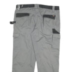 DICKIES Mens Grey Straight Twill Workwear Relaxed Cargo Trousers W40 L30