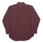 TOMMY HILFIGER Mens Maroon & Green Checked Shirt M Classic Fit Button-Down
