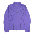 NIKE Womens Purple Jacket UK 10 Polyester Blend Zip Up Athletic Casual