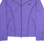 NIKE Womens Purple Jacket UK 10 Polyester Blend Zip Up Athletic Casual