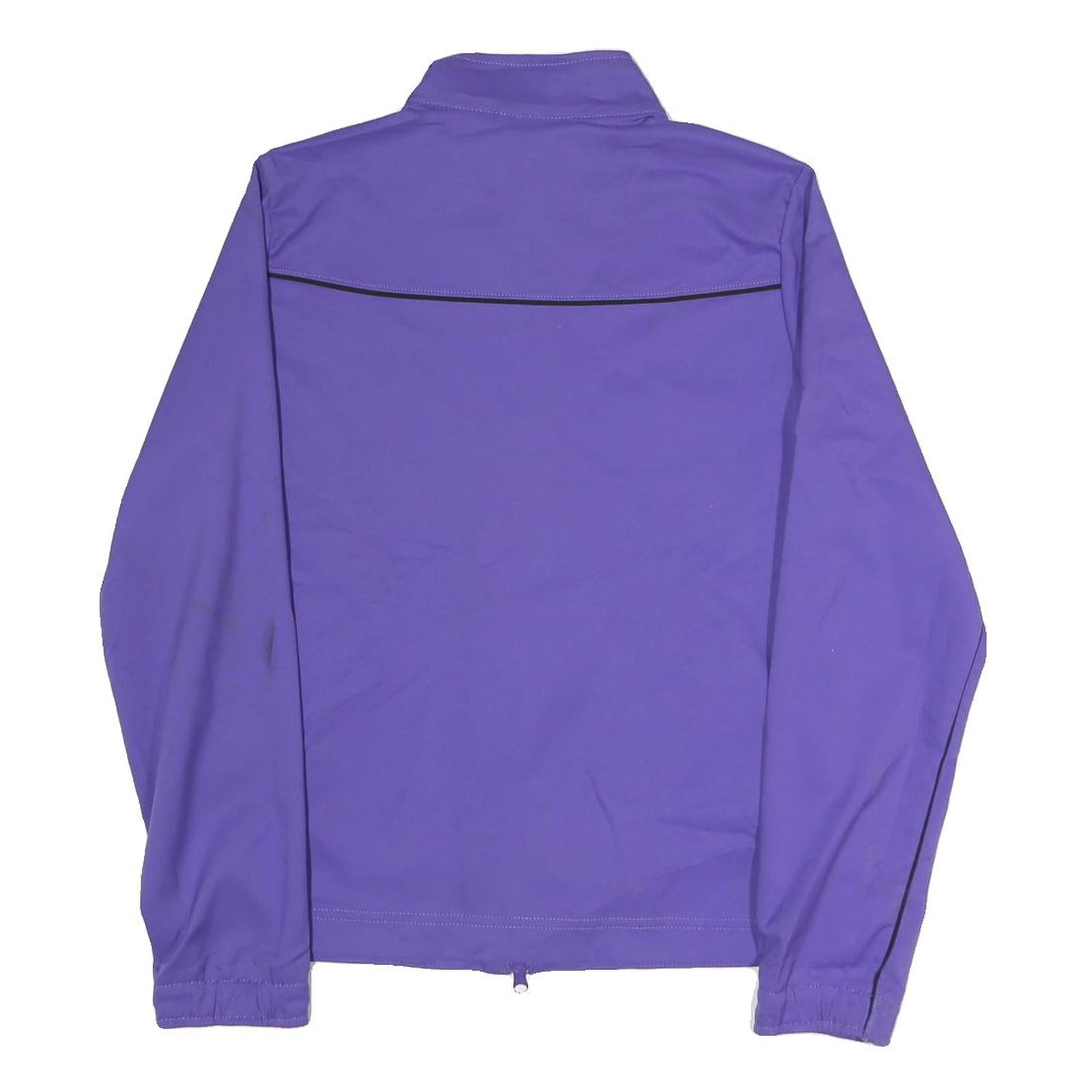 NIKE Womens Purple Jacket UK 10 Polyester Blend Zip Up Athletic Casual