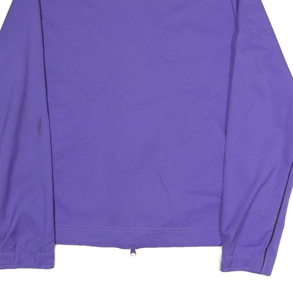 NIKE Womens Purple Jacket UK 10 Polyester Blend Zip Up Athletic Casual