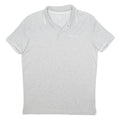 CHAMPION Mens Grey Short Sleeve Plain S Cotton Blend Polo Shirt