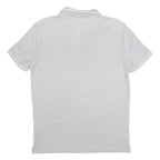 CHAMPION Mens Grey Short Sleeve Plain S Cotton Blend Polo Shirt