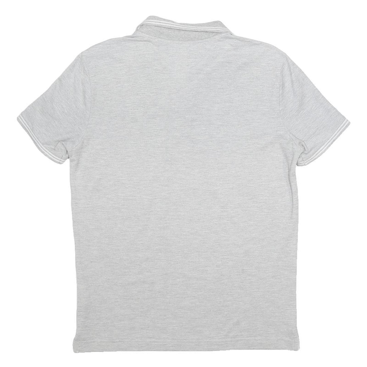 CHAMPION Mens Grey Short Sleeve Plain S Cotton Blend Polo Shirt