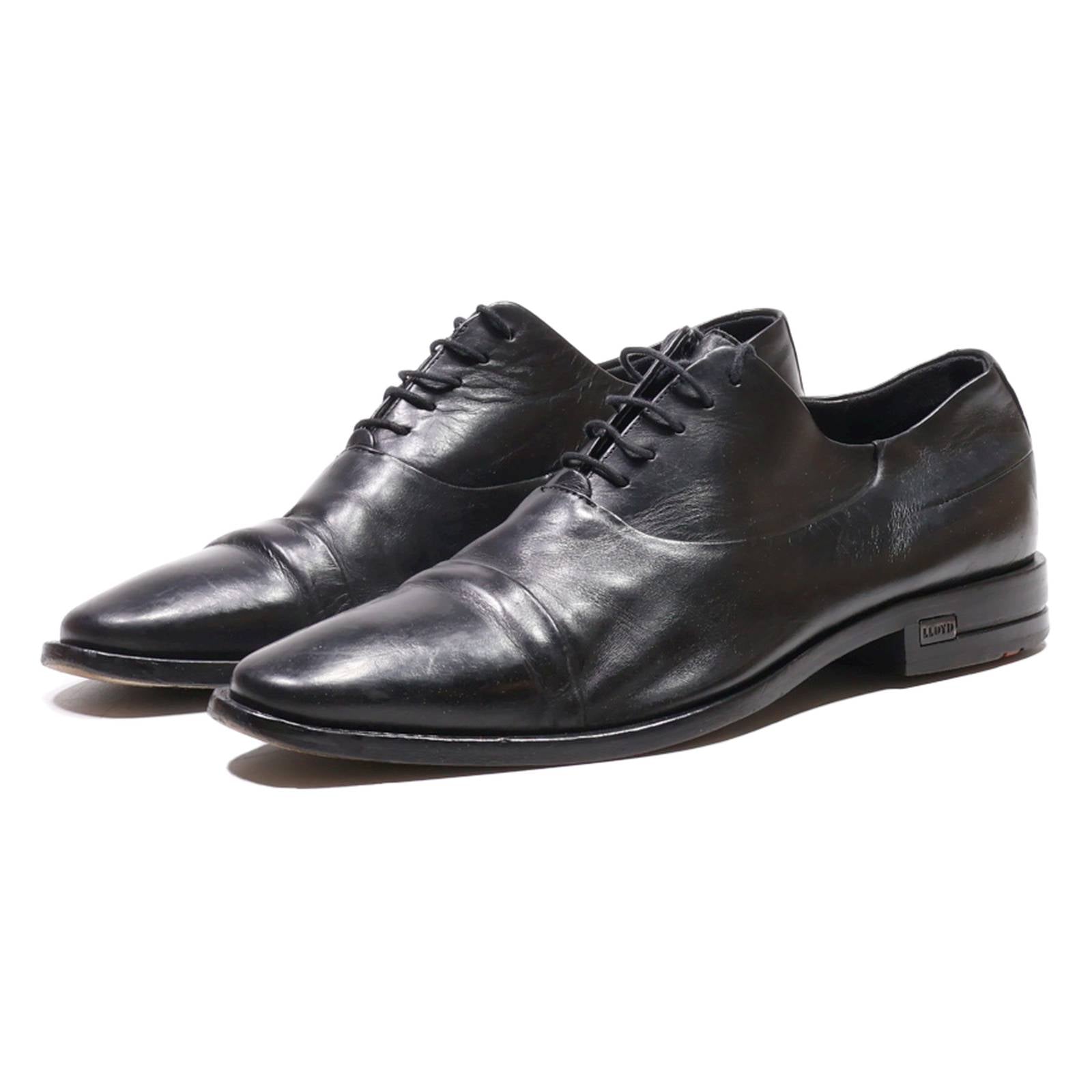 LLOYD Oxford Shoes Black Leather Mens UK 7.5