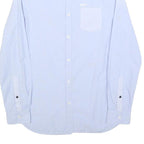 GUESS Mens Blue Slim Fit Shirt S Cotton Blend Casual Long Sleeve
