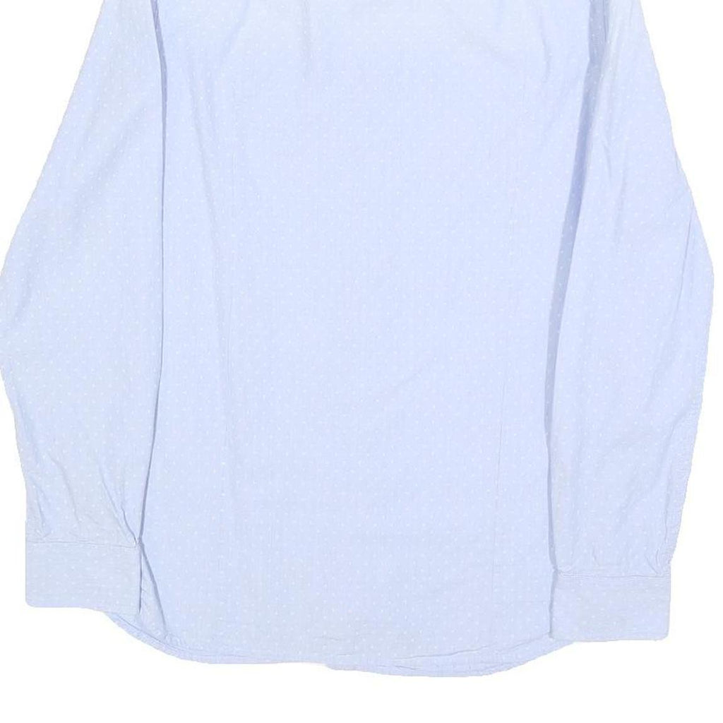 GUESS Mens Blue Slim Fit Shirt S Cotton Blend Casual Long Sleeve