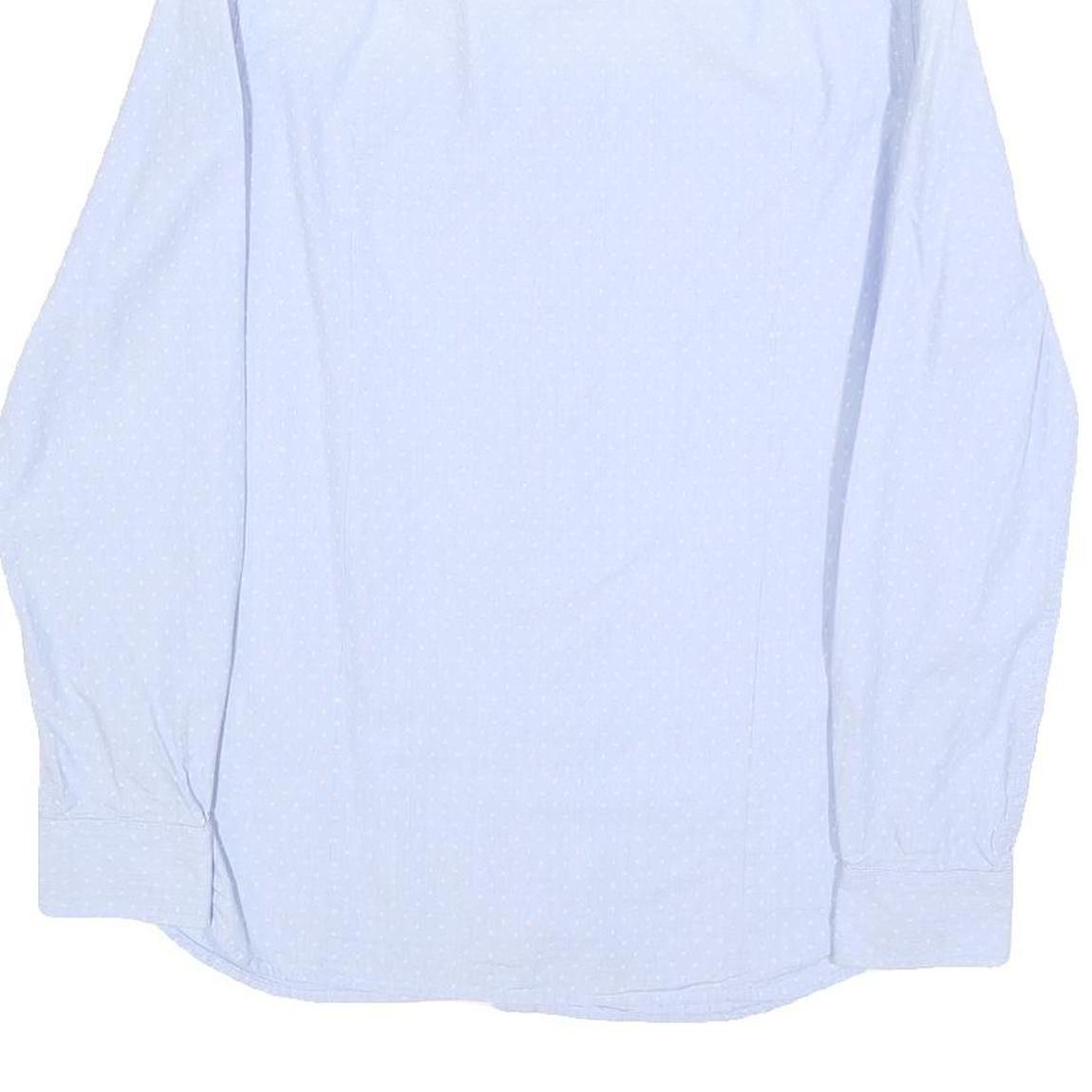 GUESS Mens Blue Slim Fit Shirt S Cotton Blend Casual Long Sleeve