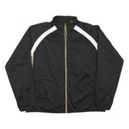 STARTER Mens Black & White Track Jacket L Polyester Blend Zip Athletic