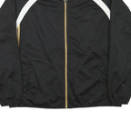 STARTER Mens Black & White Track Jacket L Polyester Blend Zip Athletic