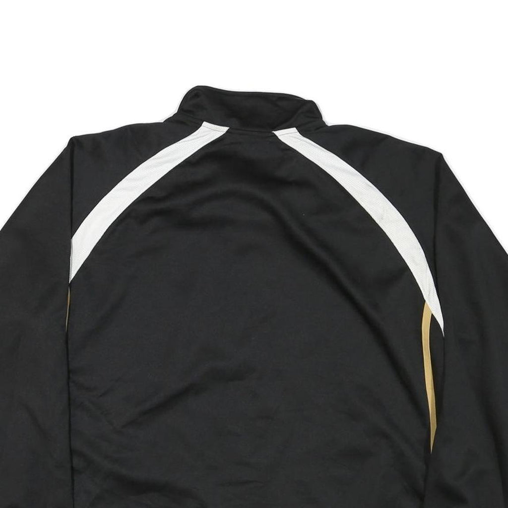 STARTER Mens Black & White Track Jacket L Polyester Blend Zip Athletic