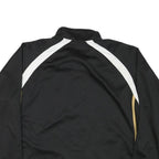 STARTER Mens Black & White Track Jacket L Polyester Blend Zip Athletic