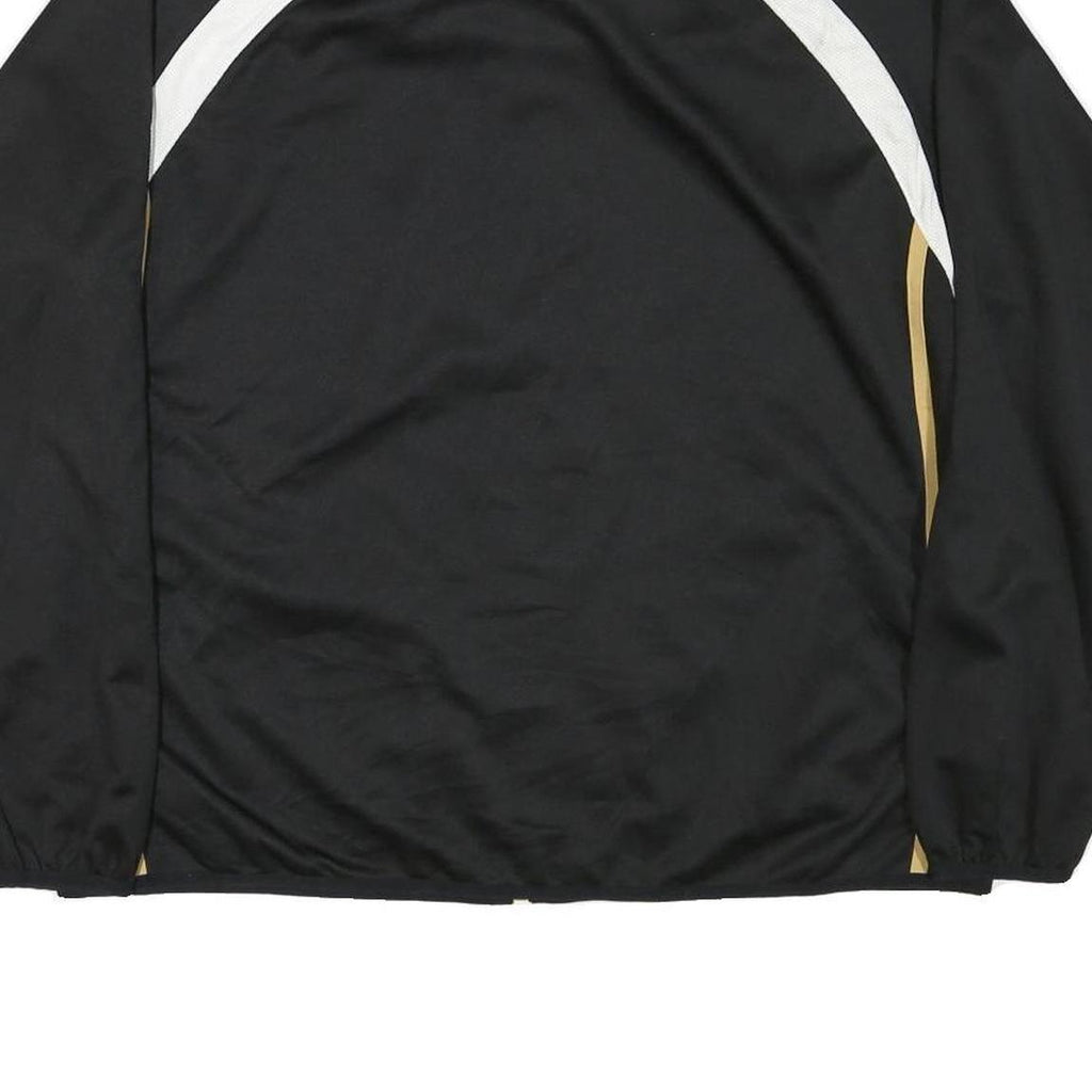 STARTER Mens Black & White Track Jacket L Polyester Blend Zip Athletic