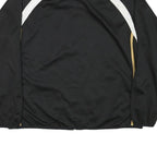 STARTER Mens Black & White Track Jacket L Polyester Blend Zip Athletic