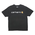 CARHARTT Mens Black Logo Graphic T-Shirt M Short Sleeve Crew Neck Cotton