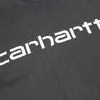 CARHARTT Mens Black Logo Graphic T-Shirt M Short Sleeve Crew Neck Cotton