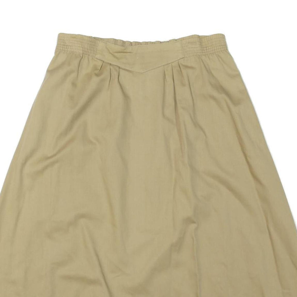 MARC ANTHONY Womens Beige Cotton Blend Midi A-Line Skirt L Comfortable Casual