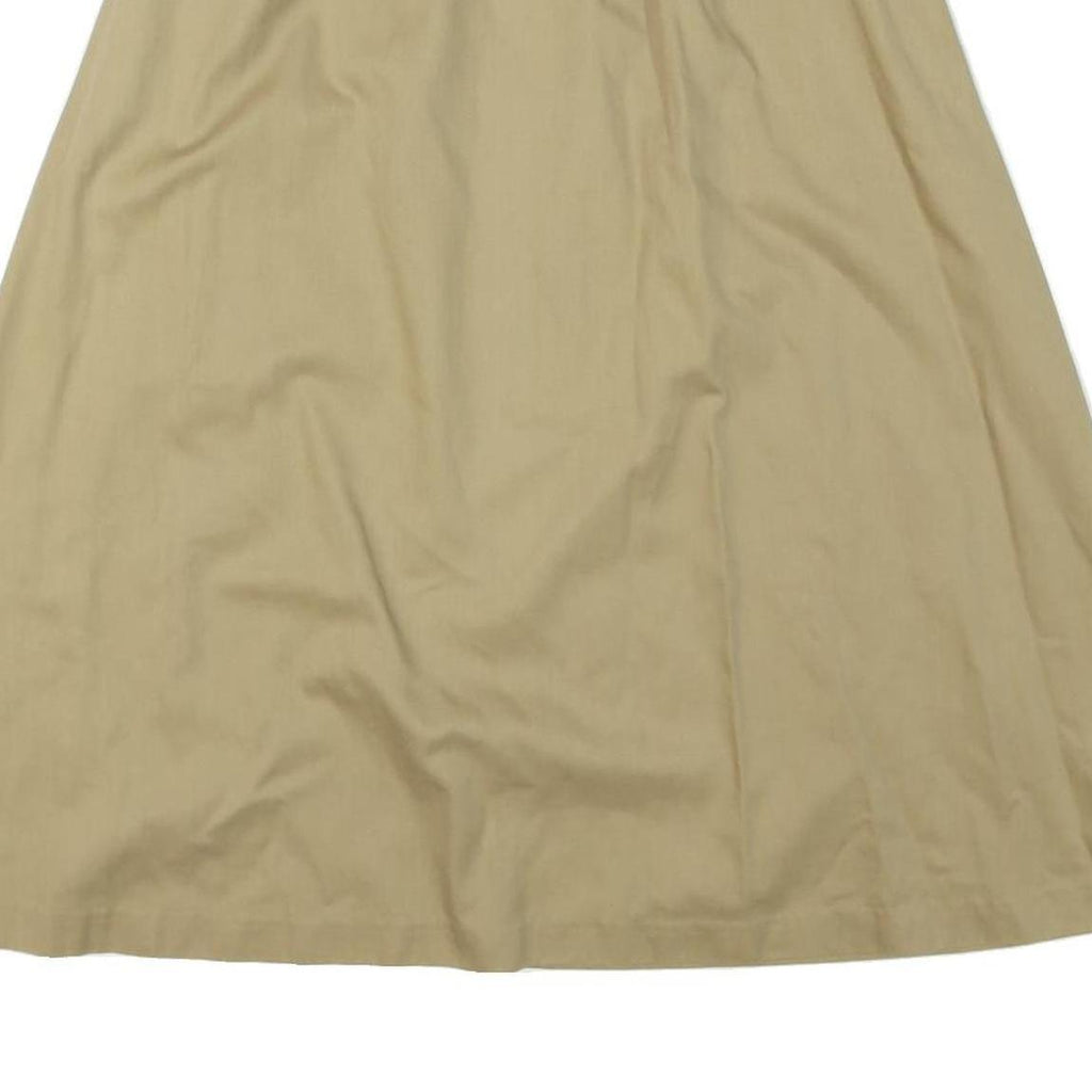 MARC ANTHONY Womens Beige Cotton Blend Midi A-Line Skirt L Comfortable Casual