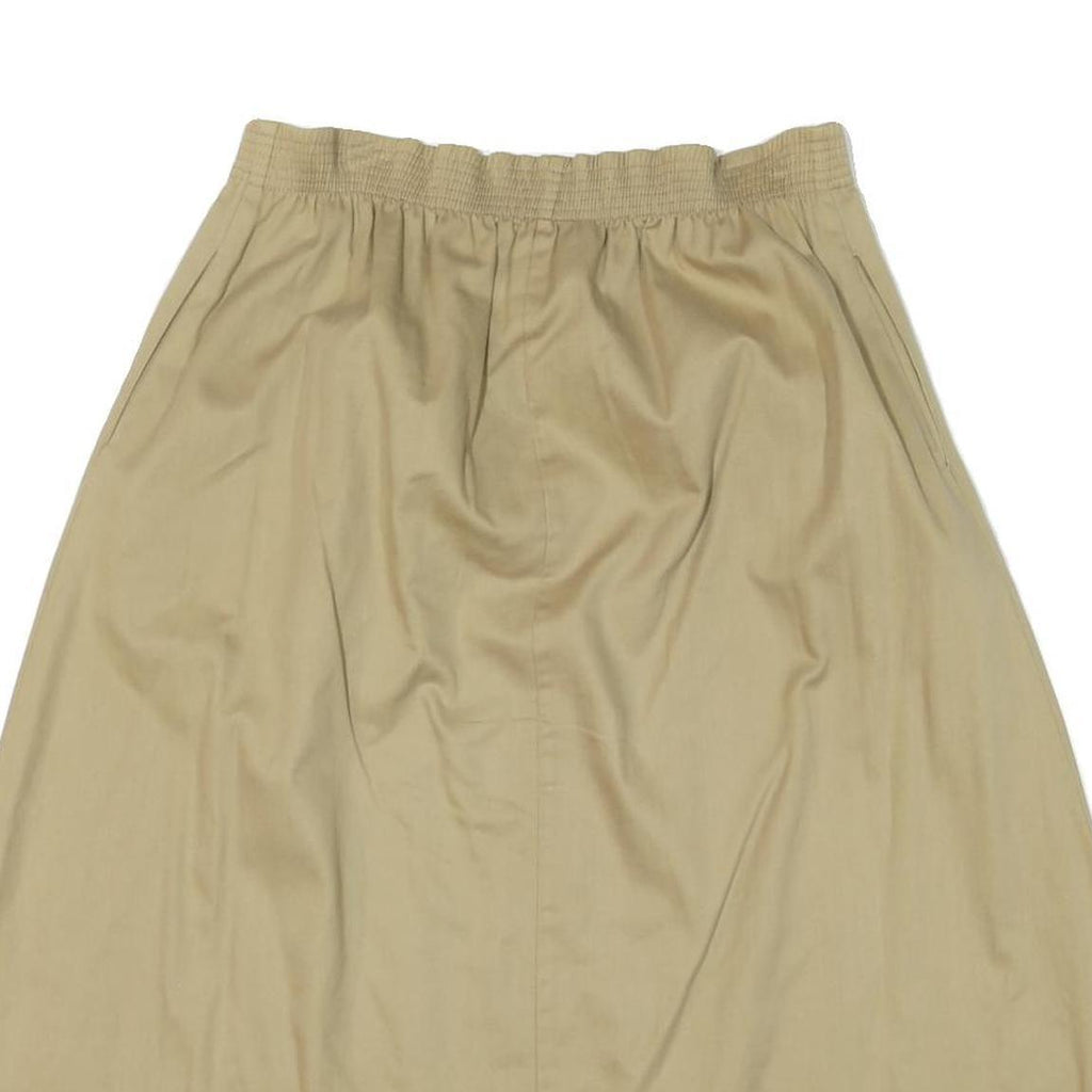MARC ANTHONY Womens Beige Cotton Blend Midi A-Line Skirt L Comfortable Casual