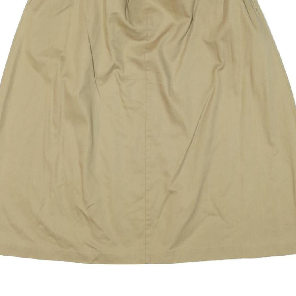 MARC ANTHONY Womens Beige Cotton Blend Midi A-Line Skirt L Comfortable Casual