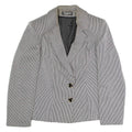 LEPTIR Womens Blazer Jacket Grey Pinstripe XS