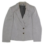 LEPTIR Womens Blazer Jacket Grey Pinstripe XS