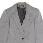 LEPTIR Womens Blazer Jacket Grey Pinstripe XS