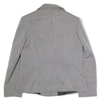 LEPTIR Womens Blazer Jacket Grey Pinstripe XS