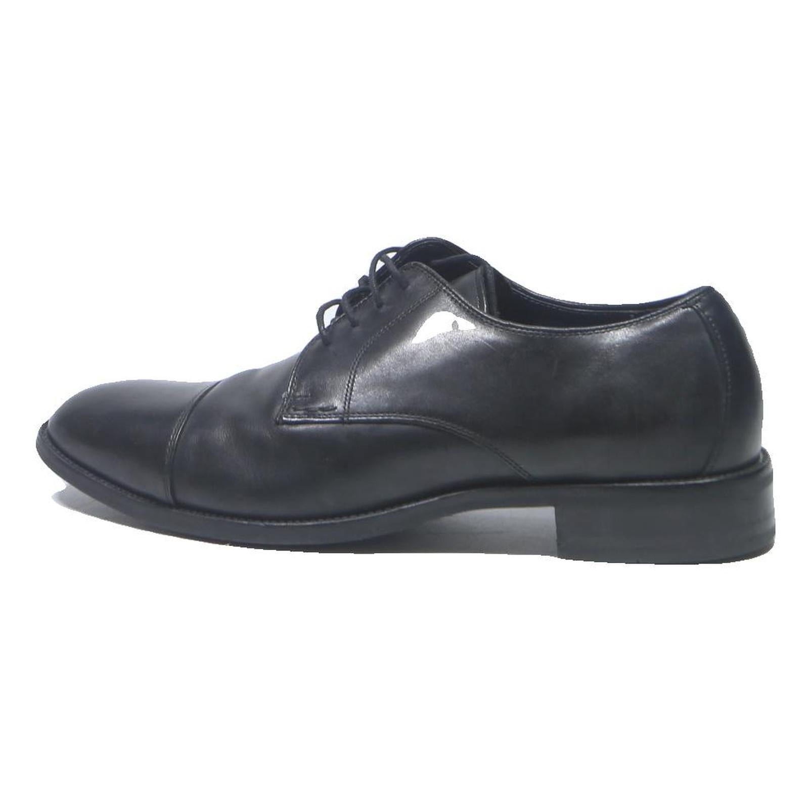 COLE HAAN Mens Black Leather Derby Shoes Uk 11.5 Classic Formal Dress Footwear