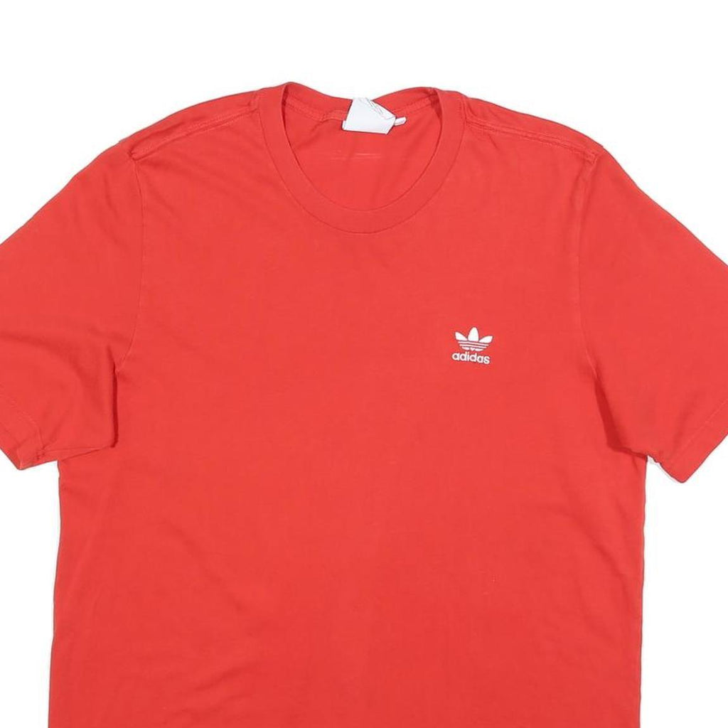 ADIDAS Mens Red Graphic T-Shirt L Short Sleeve Crew Neck Casual Wear