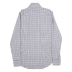 FRED PERRY Slim Fit Mens Shirt Brown Check Long Sleeve S