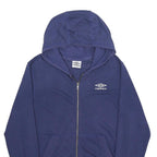 UMBRO Mens Blue Full Zip Hoodie S Cotton Blend Casual Sportswear