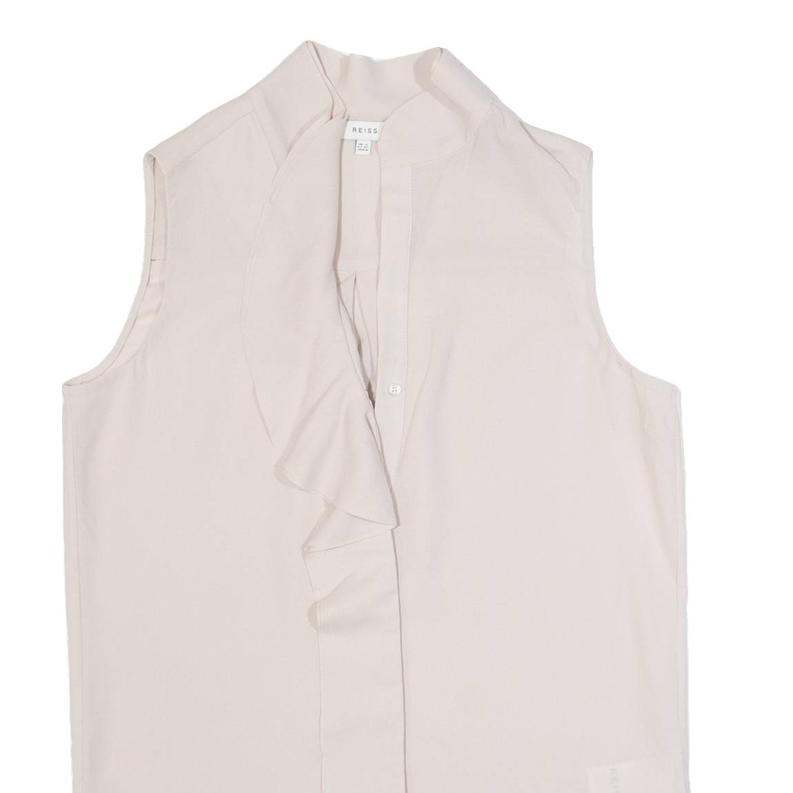 REISS Noa Womens Off Shoulder Vest Pink V-Neck Sleeveless UK 4