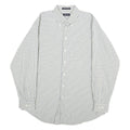 NAUTICA Mens White & Blue Checked Cotton Shirt XL Classic Button-Down Collar