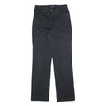TRUSSARDI Mens Cotton Blend Black Regular Straight Trousers W31 L33 Classic Zip