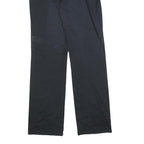 TRUSSARDI Mens Cotton Blend Black Regular Straight Trousers W31 L33 Classic Zip