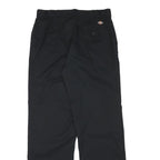 DICKIES Mens Black Cotton Blend Regular Fit Straight Leg Trousers W30 L31