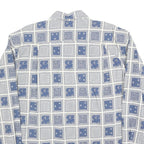 PETER HADLEY Mens Blue & White Patterned Cotton Blend Shirt L Casual Long Sleeve