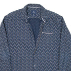 PIERRE CARDIN Mens Shirt Blue Paisley Long Sleeve L