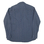 PIERRE CARDIN Mens Shirt Blue Paisley Long Sleeve L