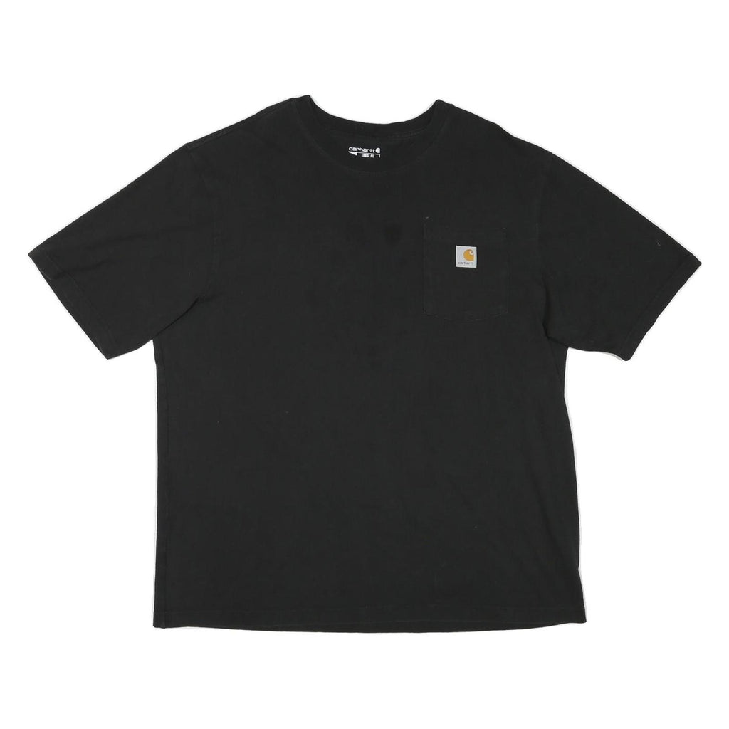 CARHARTT Mens Black T-Shirt XL Short Sleeve Crew Neck Pocket Logo